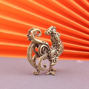 1 pieza Figura de latón de <span class=keywords><strong>Gallo</strong></span> del Zodíaco con Cola Larga, Mascota de Té Artesanal, Artículo Antiguo, Decoración de Escritorio de Oficina, Figura de Cobre - Product Image 4