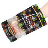 Bolsa Doypack Laminada Brillante con Ventana Transparente, Bolsa Personalizada con Base para Carne Seca, Bocadillos de Carne, Alimentos Deshidratados, Venta al Por Mayor