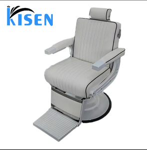 Kisen Hydraulic Barber Chair Faux Leather Adjustable Footrest Height Reclining Salon Furniture Commercial Use for Hair Tattoo - Product Image 2