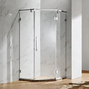 Fábrica fornecedor direto integrado banheiro cabine gabinete frameless temperado vidro chuveiro quartos