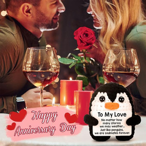 <span class=keywords><strong>Regalos</strong></span> <span class=keywords><strong>para</strong></span> él su <span class=keywords><strong>novio</strong></span> novia a <span class=keywords><strong>mi</strong></span> amor hecho a mano ganchillo pingüino boda aniversario cumpleaños regalo <span class=keywords><strong>para</strong></span> Navidad - Product Image 5