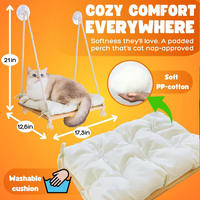 Hamac de fenêtre en bois massif Style de luxe moderne durable à la mode dessin animé lit de nid universel hamac de chat suspendu d'automne