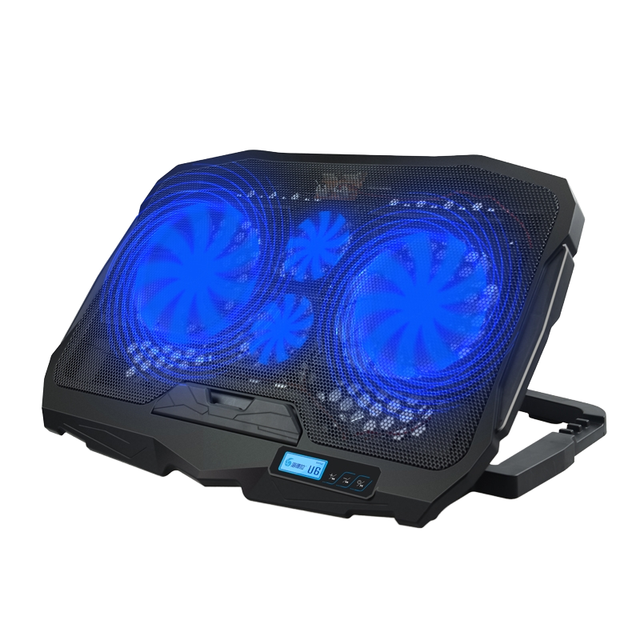 Adjustable Plastic & Metal Air-Cooled Laptop Cooling Pad with 4 Fans for up to 17.3 Inch Laptops 2 USB Ports Model S18 in Stock