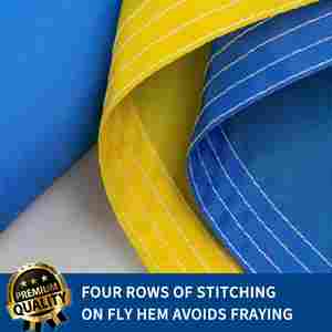 Bandera de Ucrania de nailon FA24 personalizada de primera calidad, 3x5 pies, para exteriores, de doble cara, resistente, 210D, con rayas cosidas y dobladillo de 4 puntadas, con ojales de latón. - Product Image 3