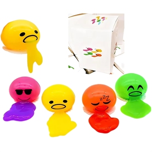 Nouvel article très demandé : Jouet <span class=keywords><strong>anti</strong></span>-stress souple et moelleux, mignon, à sucer et à presser, en forme de jaune d'œuf vomissant - Product Image 1