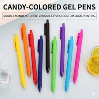Pulpen Gel 0.5mm Hitam Plastik Tulisan Halus Kantor Sekolah Logo Custom Hemat Biaya