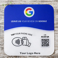 Plaque en acrylique NFC étanche avec code QR pour avis Google, autocollant NFC en acrylique, carte de menu en acrylique, carte NFC Google