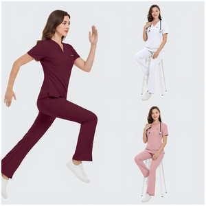42389 Custom Women Clothes Scrubs Uniforms Summer Elegant Sexy Korean Style Plus Size Luxury Office Wear Trendy Sets - Product Image 1
