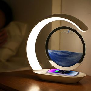 Modern Smart 15W Wireless Charger Table Lamp Rechargeable <strong>Plug</strong> <strong>in</strong> <strong>LED</strong> Night <strong>Light</strong> for Bedroom Multifunctional Nightstand Decor - Product Image 2
