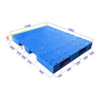 Palettes en plastique HDPE/PP recyclé Euro 4 voies sur mesure pour entrepôt et expédition 1100x1550mm