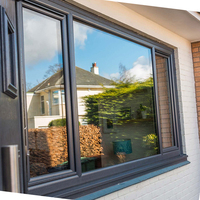 Fenêtres à battants en aluminium sur mesure, design moderne, fonction insonorisée pour utilisation en vitrine