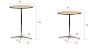 Table de bar ronde haute de 40 pouces avec pieds en métal pour événements extérieurs, mariages, fêtes, banquets et bars de location