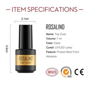 <span class=keywords><strong>Rosalind</strong></span> OEM logotipo personalizado 7ml UV/LED lámpara remojo de larga duración capa base y Mate capa superior de gel de esmalte de uñas para salón de uñas - Product Image 6