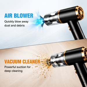 6000Pa Compact Cordless Handheld <b>Vacuum</b> Cleaner 50W Mini <b>Portable</b> Car <b>Vacuum</b> Blower Inflator Type C with 7 Accessories OEM ODM - Product Image 2