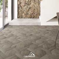 Parquet en bois d'ingénierie organique floral personnalisé pour projets résidentiels et de galeries de luxe