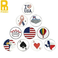 Personalisierte Golf Handschuhe Ball Marker Metall Benutzerdefinierte Golf Ball Marker Magnetische Golf Ball Marker