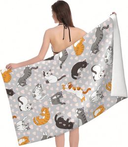 Serviette de plage en microfibre de luxe personnalisée, ultra légère, hautement absorbante, ultra confortable, respirante, au design tendance, avec sac - Product Image 3