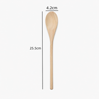 Cuillères en bois, lot de 3, design classique, durables, écologiques, manche long, pour la cuisine, la préparation des plats, le mélange du miel, du café, du thé, le service