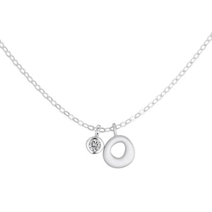 Collares con Colgante de Letras del Alfabeto de Circonia Cúbica 5A Dylam para Mujer -O- Collar con Cadena de Eslabones con Letra Inicial, <span class=keywords><strong>2</strong></span> Colores, 45 cm, Nuevo Diseño - Product Image 1