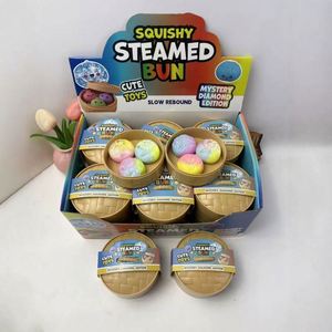 3 in 1 <b>Mini</b> Crystal Steamed Bun Dumpling Jelly TPR Squishy Toy Mystery Blind Box Simulation Food Stress Relief Ball Fidget Toy - Product Image 6