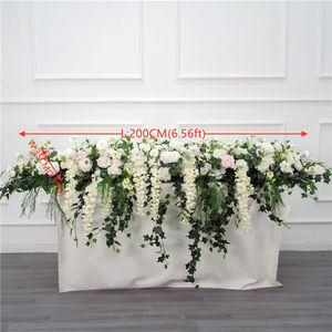 DKB New Design Modern Customized Artificial Colored Mixed Silk Rose Flower Runner High Quality Greenery Aisle Flowers - Product Image 2