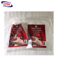 Pochette à cordon en plastique LDPE transparente, imprimée en gravure avec logo personnalisé, pour le stockage de rouleaux de polissage, recyclable