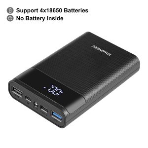 HAWEEL DIY 4x18650 Batterie (Non Inclus) 12000mAh Double Voie QC Chargeur Power Bank Shell Box avec 2x Sortie USB et Affichage - Product Image 3