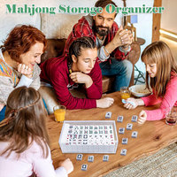 Boîte à tuiles de mahjong en acrylique transparent, étui en acrylique pour tuiles de mahjong américaines de 1,2x0,9x0,5 pouces, boîte de rangement pour 160 tuiles de mahjong