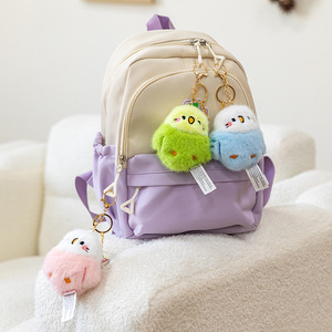 Porte-clés en peluche mignons en forme d'oiseaux qui couinent avec rembourrage en coton PP, vente en gros, ornements de sacs en forme d'oiseaux, figurines de dessins animés - Product Image 4