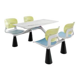 Juego de Mesa y <span class=keywords><strong>Sillas</strong></span> de Comedor de Diseño Moderno y Simple, Desmontable, con Tablero de Pizarra, para Cuatro Personas, para Restaurantes Comerciales y Cantinas - Product Image 1