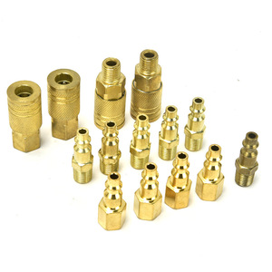 Juego de 14 Conectores Rápidos de 1/4 NPT para Compresor de Aire, Accesorios con Roscas Internas y Externas, Herramientas Neumáticas - Product Image 1