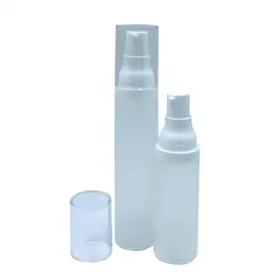 गर्म बिक्री अनुकूलित मैट फ्रॉस्टेड प्लास्टिक फोम लोशन क्रीम पंप बोतल 15 मिलीलीटर 30 मिलीलीटर 50 मिलीलीटर फेस वायुहीन बोतल वाई