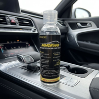 Cire d'entretien Armor 60 ml - Agent professionnel 2-en-1 pour lustrer les pneus et restaurer le plastique - Effet Noir Intense - Agent de revêtement nano haute brillance