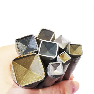 Nhiều Thông số kỹ thuật da thủ công mỹ nghệ vuông kim tự tháp đinh tán đinh tán Setter công cụ chết Set Kit 5 6 7 8 9 10 12 15mm - Product Image 5