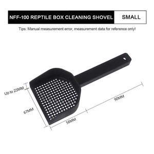 ที่ตักอุจจาระสัตว์เลี้ยงขนาดเล็ก NOMOY PET สีดำ ทำจากพลาสติก สำหรับทำความสะอาดกล่องสัตว์เลื้อยคลาน รุ่น NFF-100 - Product Image 6