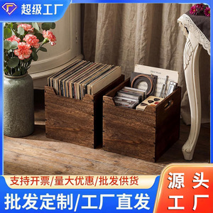 Caja de almacenamiento de madera maciza de 28cm multiusos con asa lateral para organizar libros, documentos, uso doméstico - Product Image 5