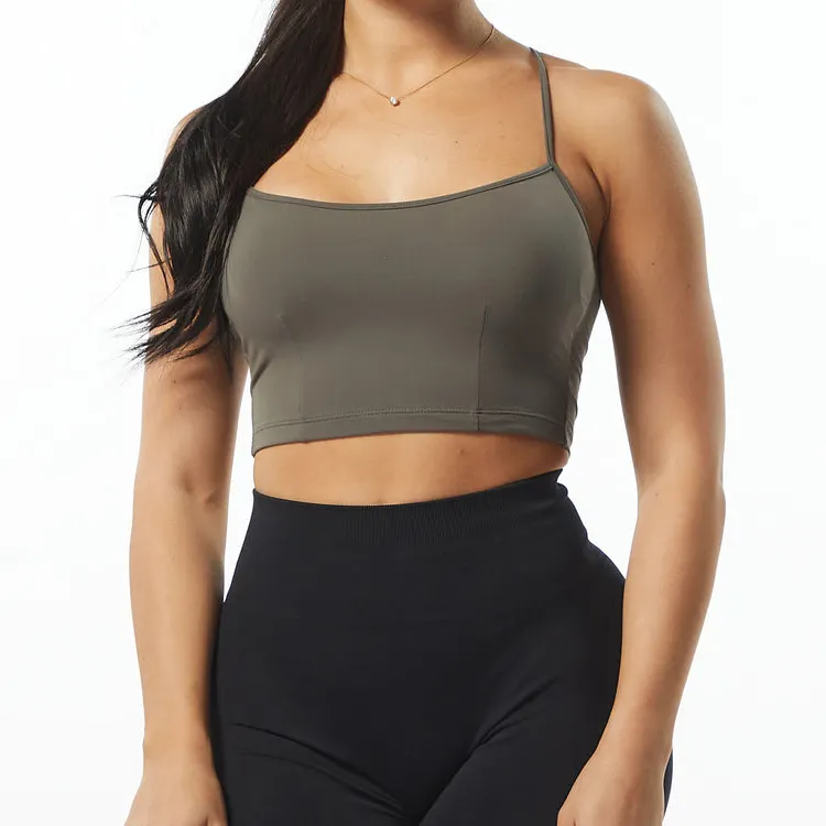 Hoge Kwaliteit Zweet Wicking Polyester Custom Back Y-Back Crop Tops Vrouwen Fitness Gym Tank Top