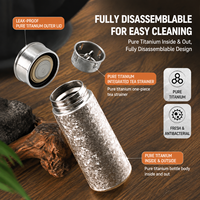 Tasse à thé en titane pur avec logo personnalisé, tasse de voyage portable avec infuseur à thé, cadeau d'entreprise haut de gamme, vente en gros