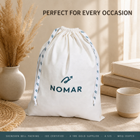 Sac de rangement promotionnel en sergé de coton avec cordon de serrage, pour chaussures, cadeaux, vêtements, sacs à main, sac de shopping anti-poussière, avec logo personnalisé imprimé