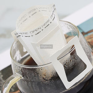 HIGHWIN tout nouveau sac en papier filtre à café Portable jetable suspendu oreille goutte à goutte sac filtre à café adapté au <span class=keywords><strong>Camping</strong></span>/voyage - Product Image 1