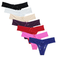 Celana Dalam Wanita Seksi Berenda Putih - Lingerie Transparan Bermotif Bunga yang Bernapas, Model Bikini High Cut dengan Detail Pita