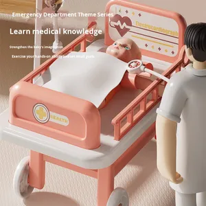 Ensemble de jouets de jeu de rôle pour enfants en plastique, médecin, infirmière, maison de jeu, jeu de simulation, en plastique ABS, alimenté par piles, portable - Product Image 2