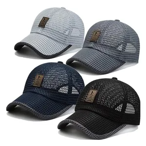 כובע בייסבול מותאם אישית בקיץ רשת בייסבול נושם כובע מלא לנשימה כובע מזדמן מתכוונן יבש מהיר קריר ויבש עבור גברים נשים
