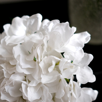 Grande feuille bleu vraie touche hortensia fleur artificielle haute qualité soie fleurs bouquet en gros mariage décoration maison déco