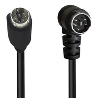 90-Grad-Winkel S-Video Mini-DIN 5-Pin Stecker auf Stecker Koaxialkabel mit PVC-Ummantelung AV-Stromkabel