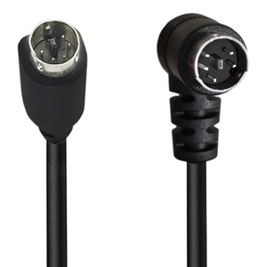 สายไฟ AV ตัวผู้ไปยังตัวผู้สำหรับวิดีโอขนาด<span class=keywords><strong>90</strong></span>องศาขึ้นลงมุมขวามุมขวา S-Video Mini DIN 5PIN - Product Image 2