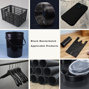 Nguyên liệu nhựa Hạt Đen Phụ masterbatch nồng độ cao carbon đen masterbatch màu đen nhựa màu - Product Image 4