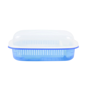 Eco-Friendly BPA Free Stackable Lidded Modern Rectangular Plastic Dish Drying Basin <b>Basket</b> Set Home <b>Small</b> Kitchens Organization - Product Image 5
