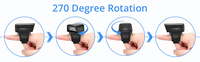 Escáner de Código de Barras Portátil con Anillo para Dedo USB JR Z01, Sensor CMOS, 350 Escaneos/Segundo, Compatible con Códigos GS1 2D, QR, Códigos de Barras Lineales, Códigos ZIP, EAN/UPC, Garantía de 2 Años