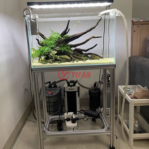 Réservoir de 1000 gallons <span class=keywords><strong>aquarium</strong></span> professionnel en verre personnalisable noir argent cadre acrylique aquariums et accessoires - Product Image 2